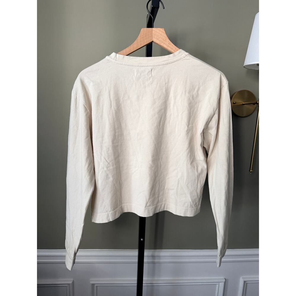 Rowan Reagan Long Sleeve Boyfriend Tee Bone Small - Picture 5 of 6